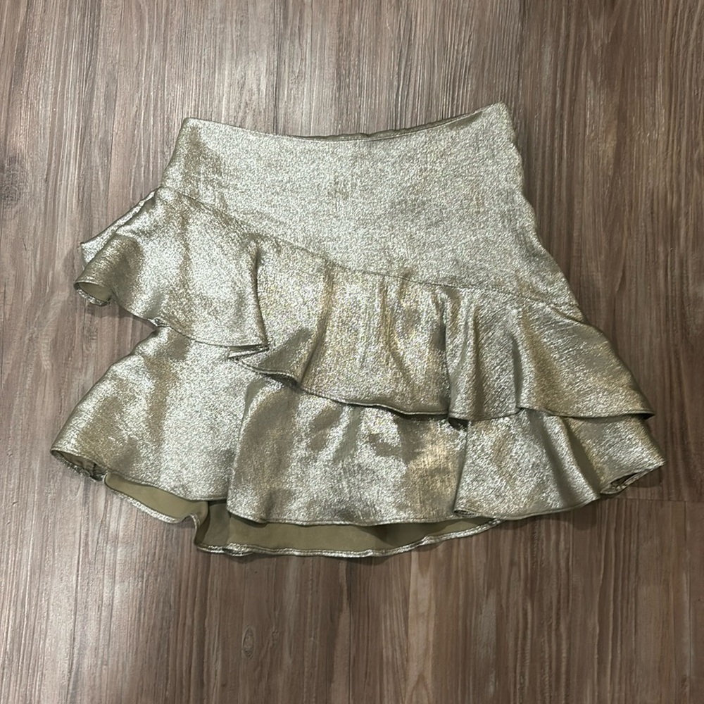 Zara silver skirt with shorts built in